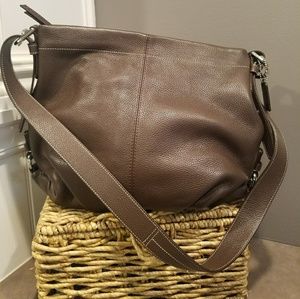 Coach Pebbled Leather Shoulder Bag Crossbody Hobo